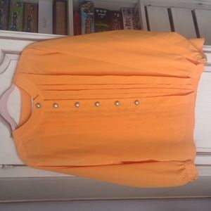Vintage Worthington orange blouse size 16